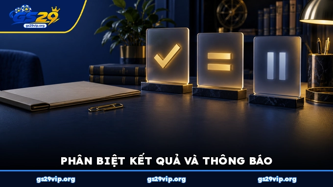 Phân biệt kết quả và thông báo